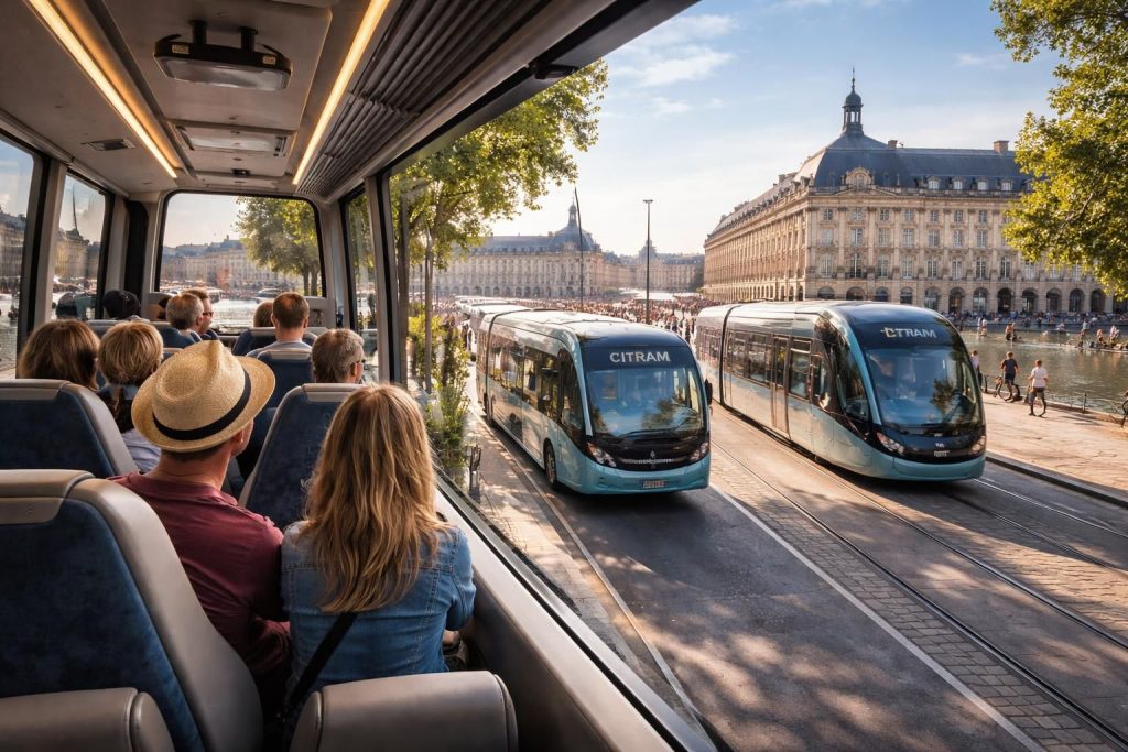 découvrez bordeaux le temps d'un week-end en profitant des navettes citram et du tramway moderne pour un déplacement facile et rapide à travers la ville.